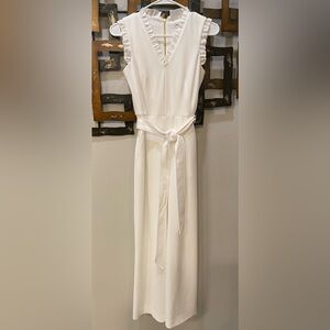 Calvin Klein White Belted Jumper Wedding/Bride